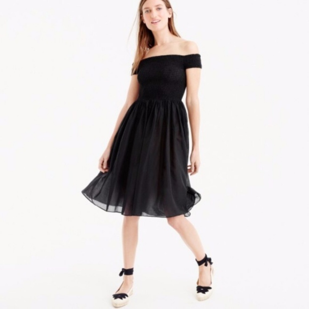 J. Crew Smocked Off-The-Shoulder Beach Dress NWT